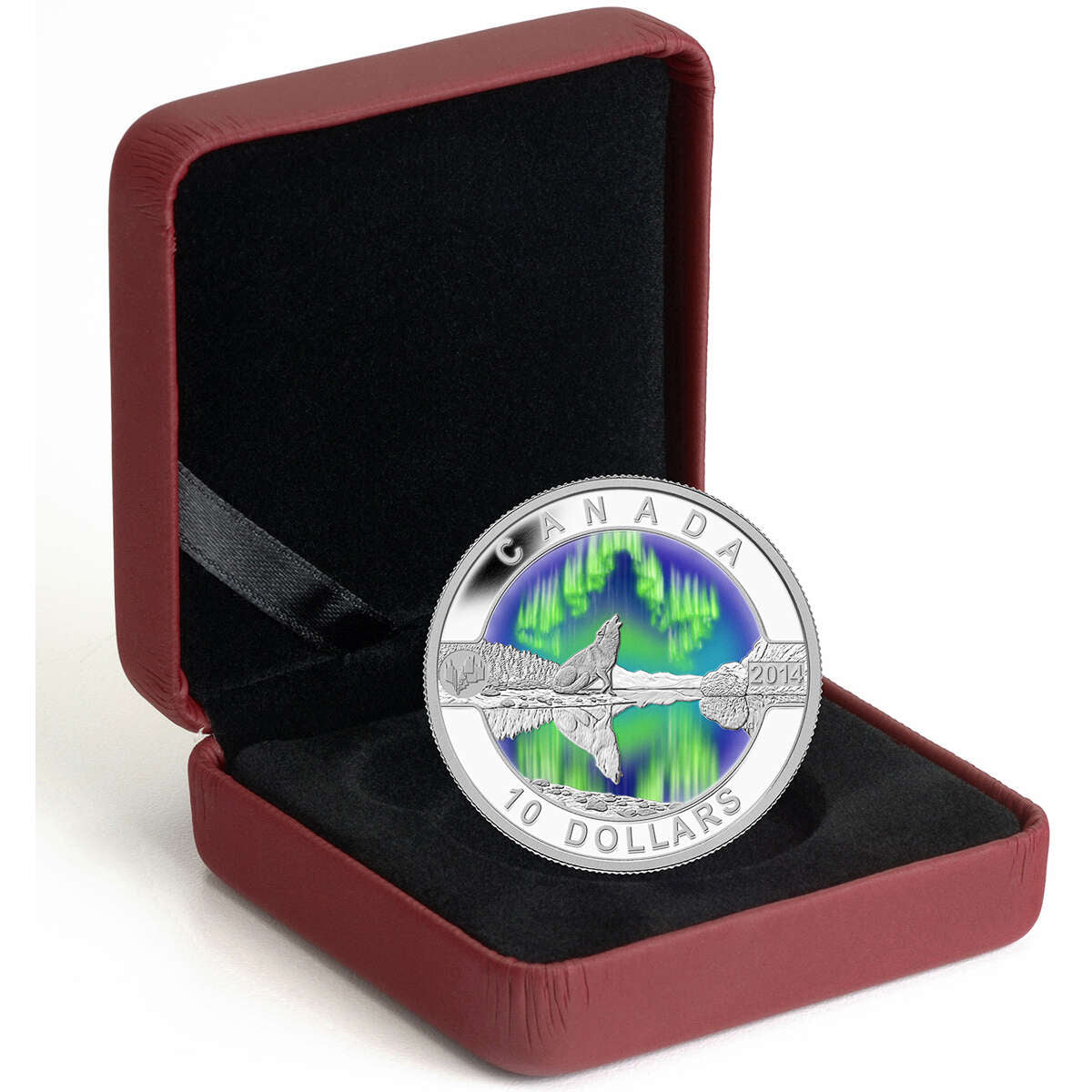 2014 $10 O Canada: Northern Lights - Pure Silver Coin