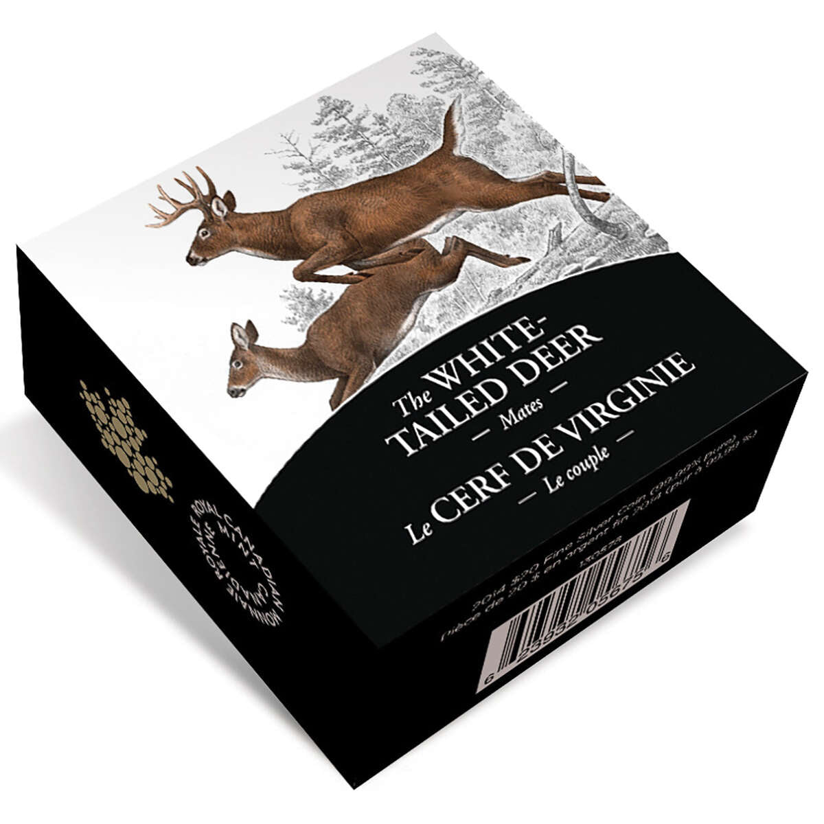 2014 $20 The White-Tailed Deer: Mates - Pure Silver Coin