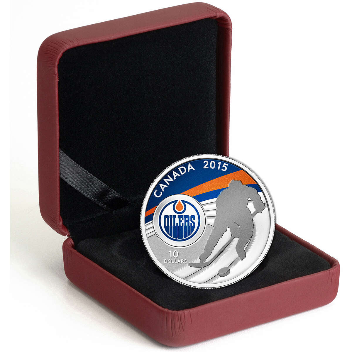 2015 $10 Edmonton Oilers - Pure Silver Coin