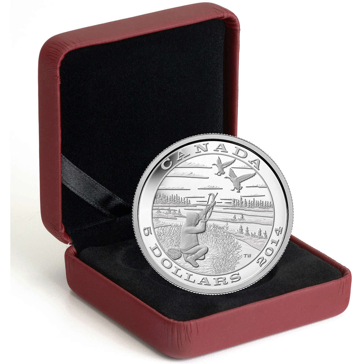 2014 $5 Tradition of Hunting: Canada Goose - Pure Silver Coin