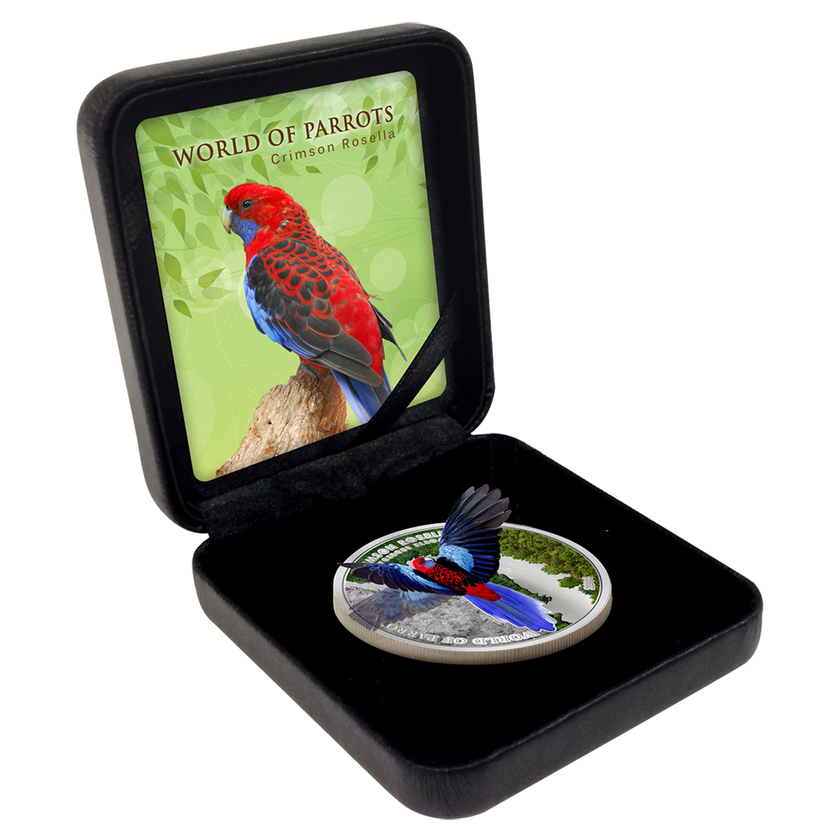 2014 $5 World of Parrots: Silver Crimson Rosella - Sterling Silver Coin