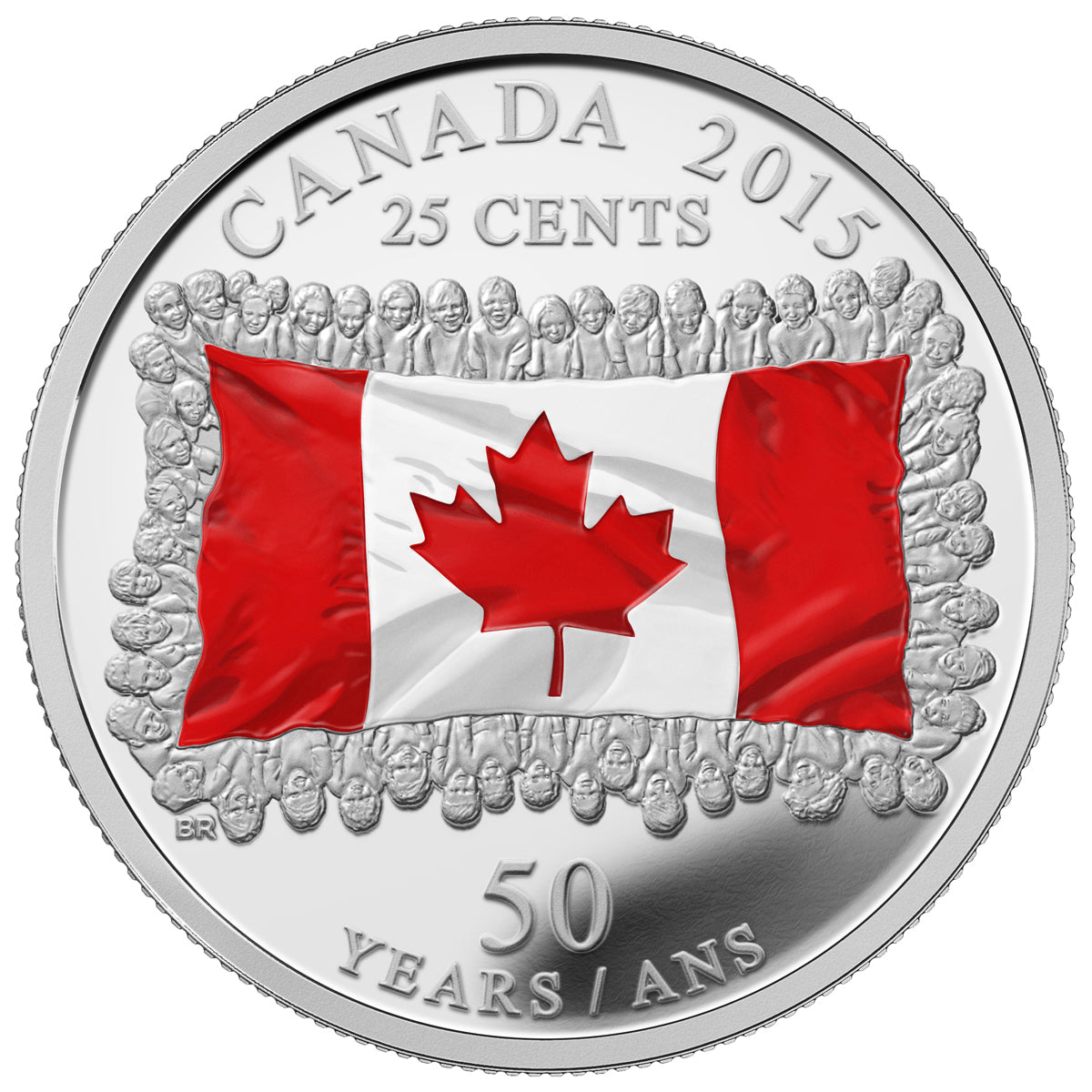 2015 25c Canadian Flag, 50th Anniversary 10-Pack