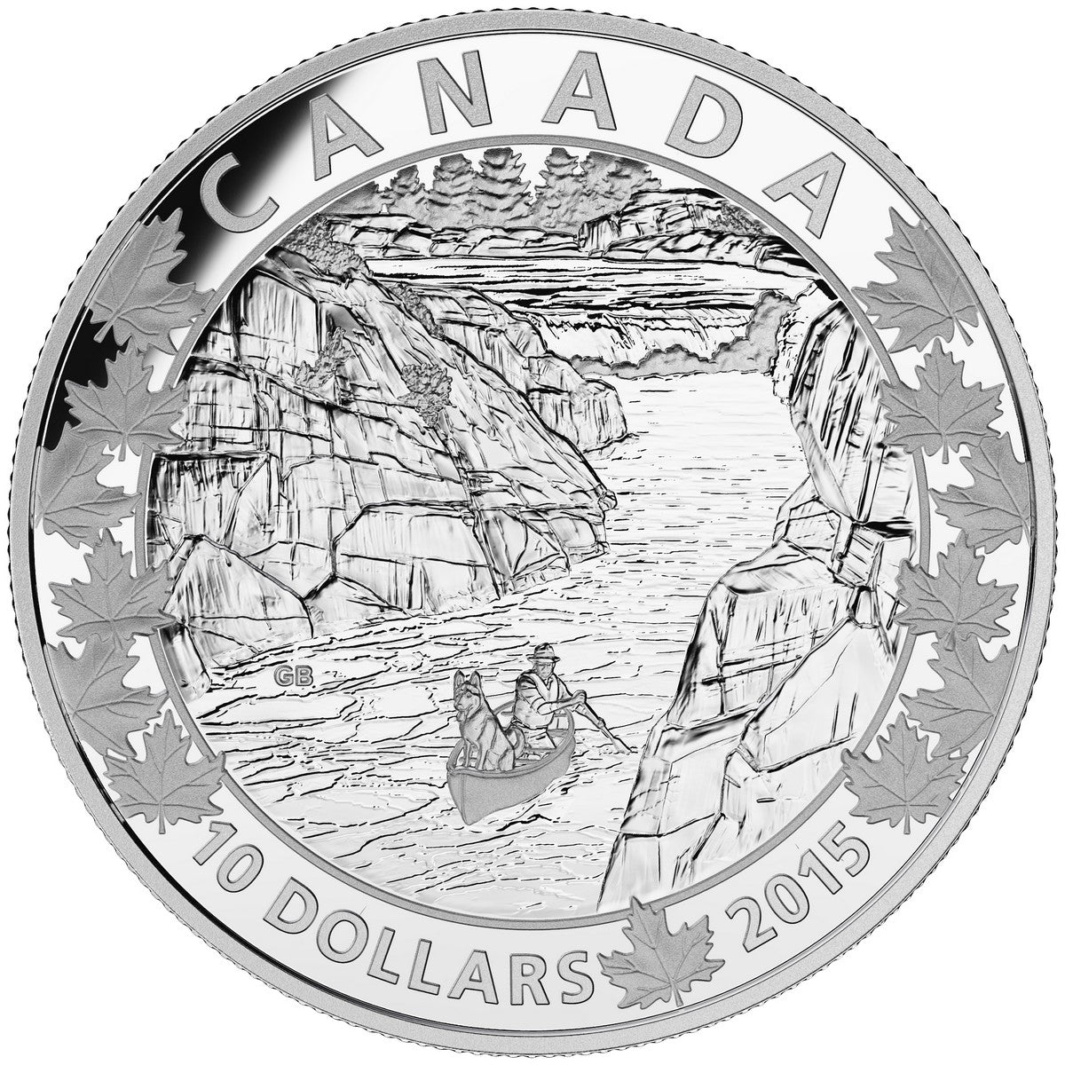 2015 $10 Canoe Across Canada: Exquisite Ending - Pure Silver Coin
