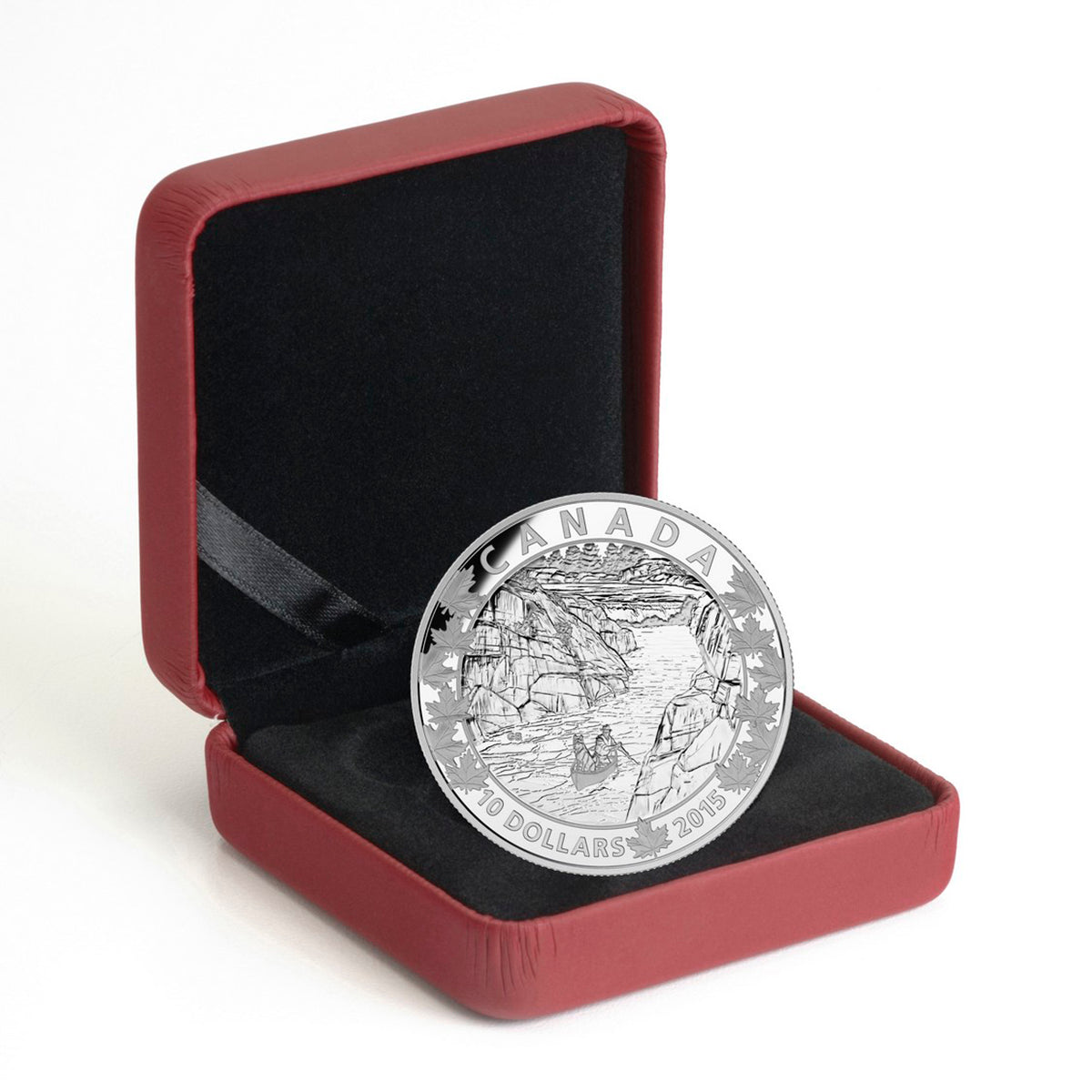2015 $10 Canoe Across Canada: Exquisite Ending - Pure Silver Coin