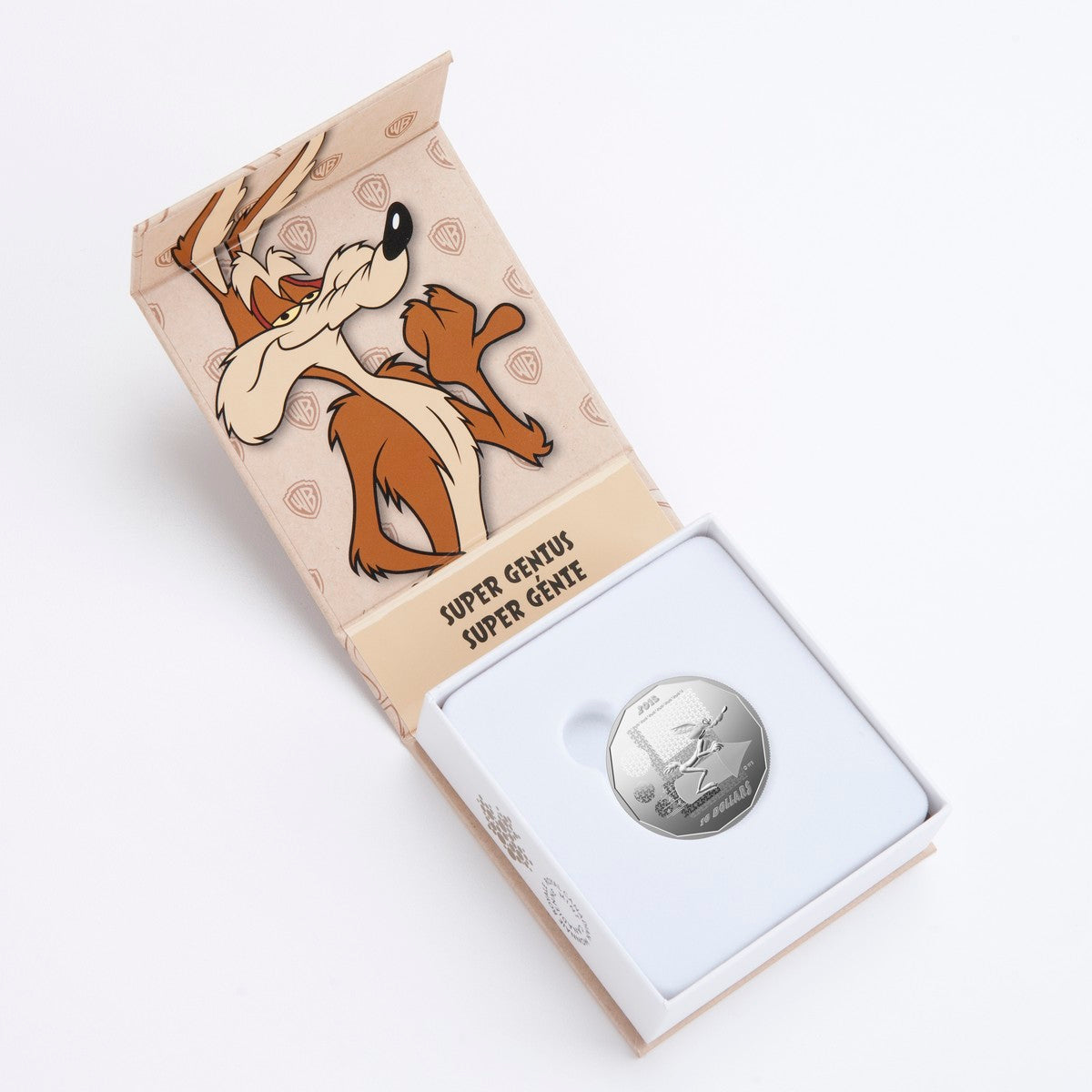2015 $10 Looney Tunes<sup>TM</sup>: "Wile E. Coyote - Super Genius" - Pure Silver Coin