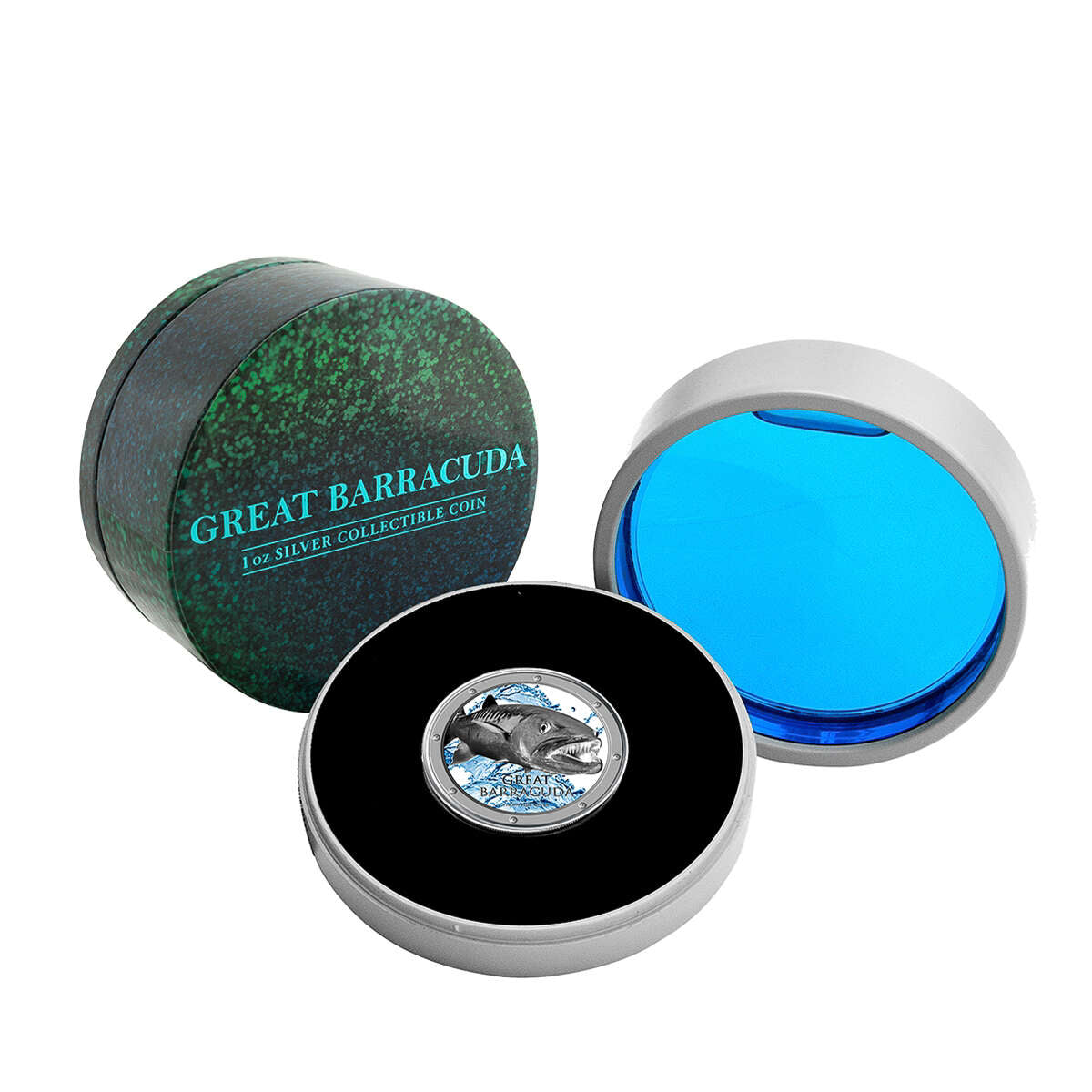 2015 $2 Ocean Predators: Great Barracuda - 1 oz. Pure Silver Coin