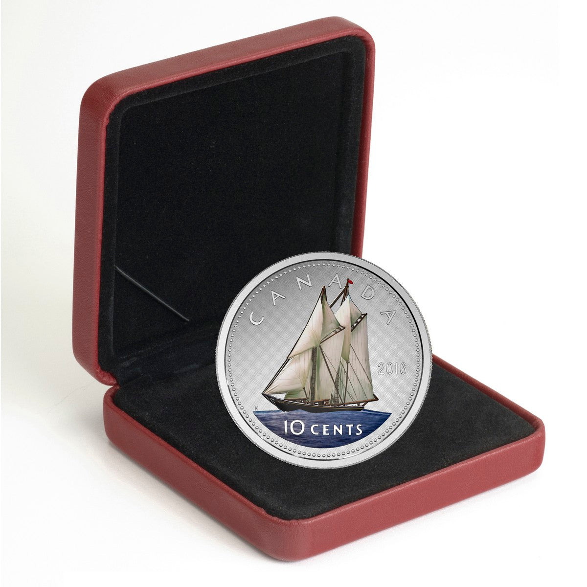 2016 10c Coloured Big Coin Series: Bluenose - Pure Silver Coin