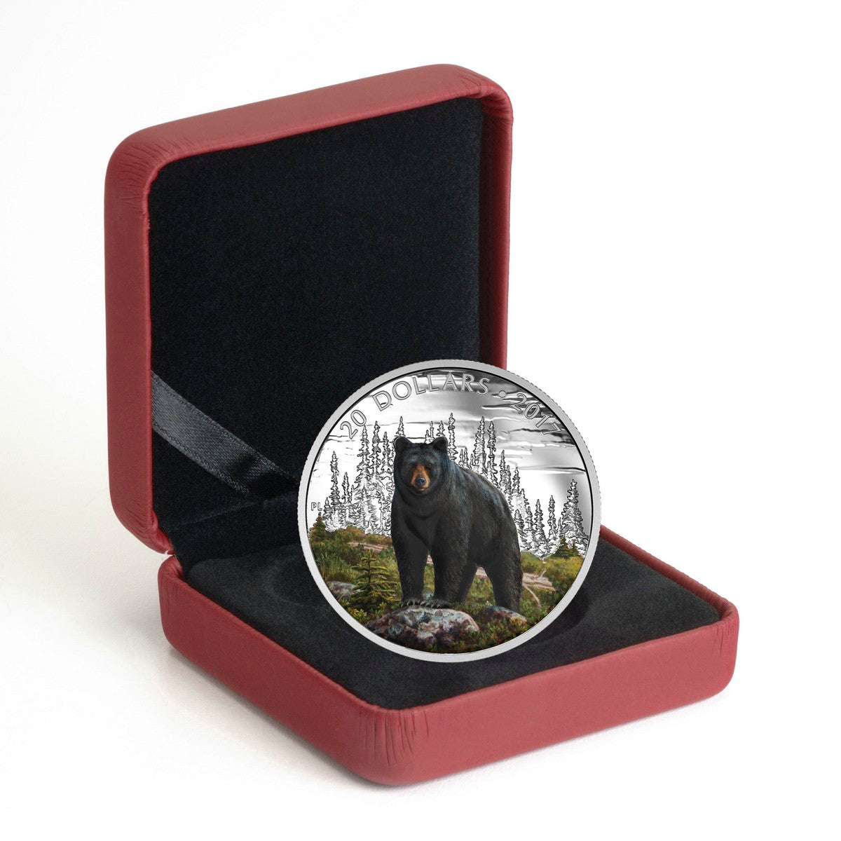 2017 $20 Majestic Animals II: The Bold Black Bear - Pure Silver Coin