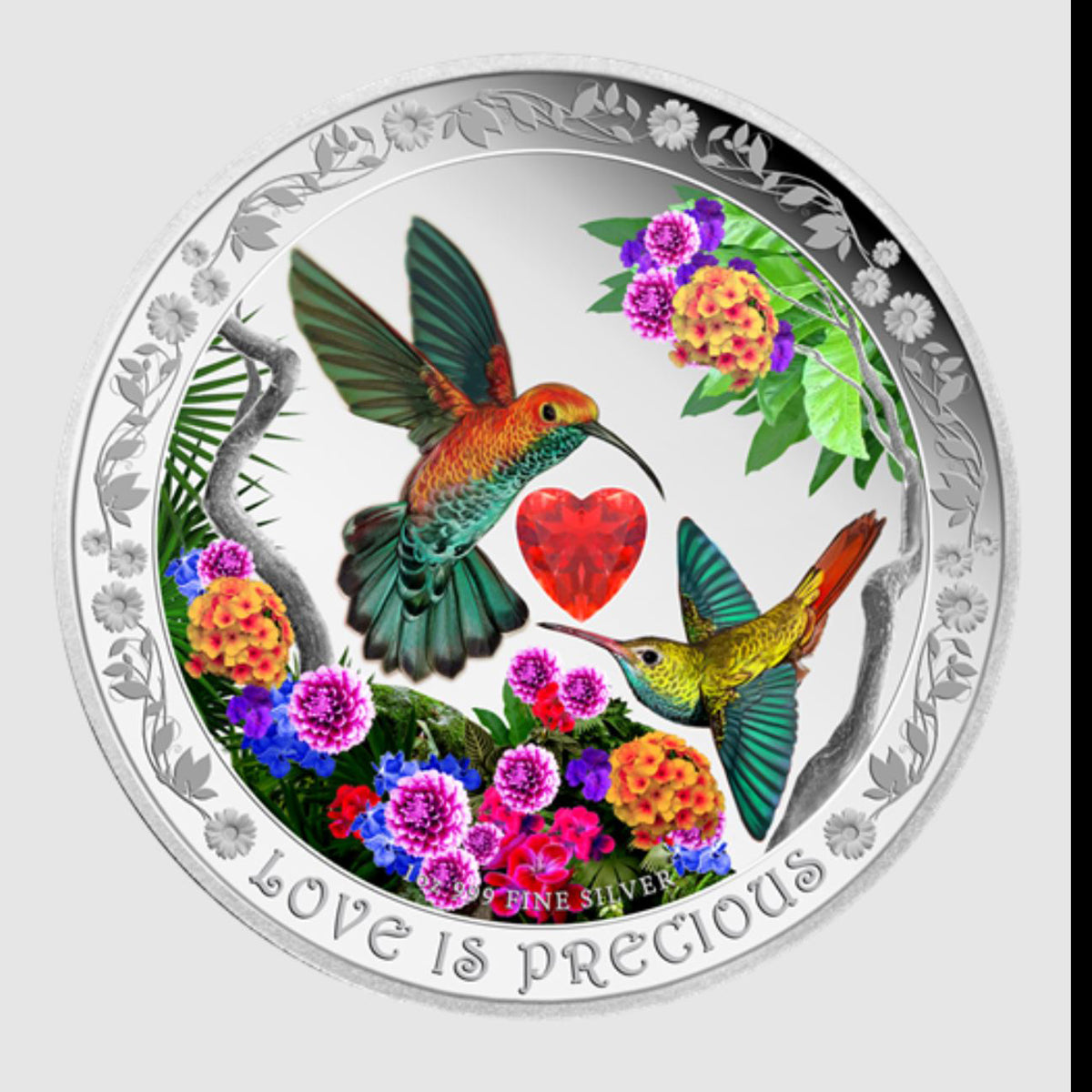 2016 $2 Love is Precious: Hummingbirds - Pure Silver Coin