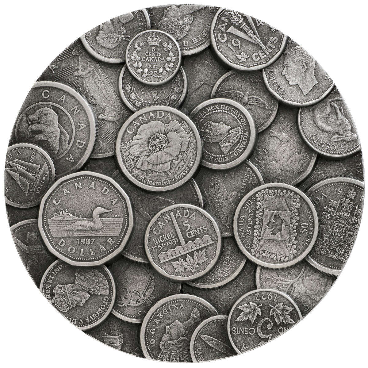 2017 $250 The Canadian Coin Collection - Pure Silver Kilo Coin