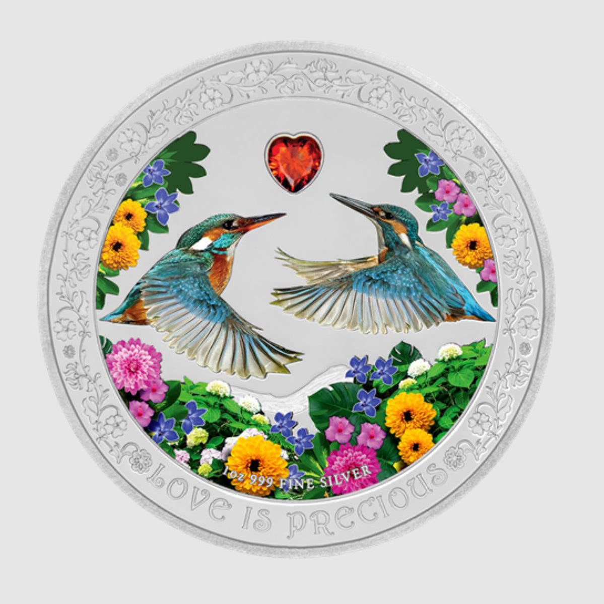 2018 $2 Love is Precious: Kingfishers - Pure Silver Coin