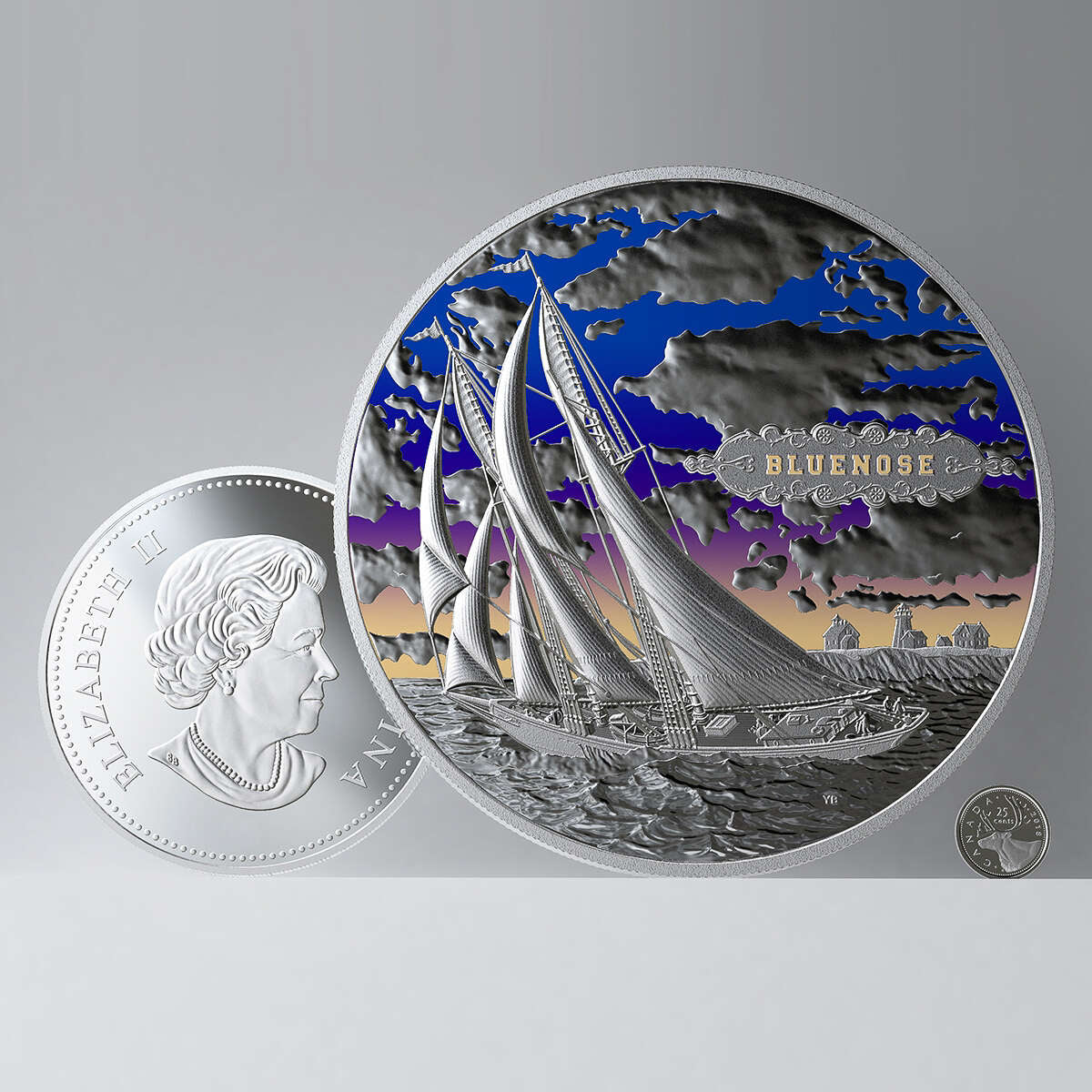 2018 $500 Bluenose - Pure Silver Coin