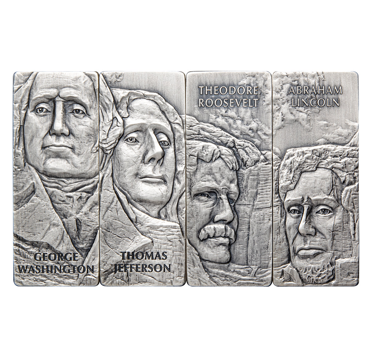 2021 $5 80 Years Mount Rushmore - Pure Silver 4 Coin Set