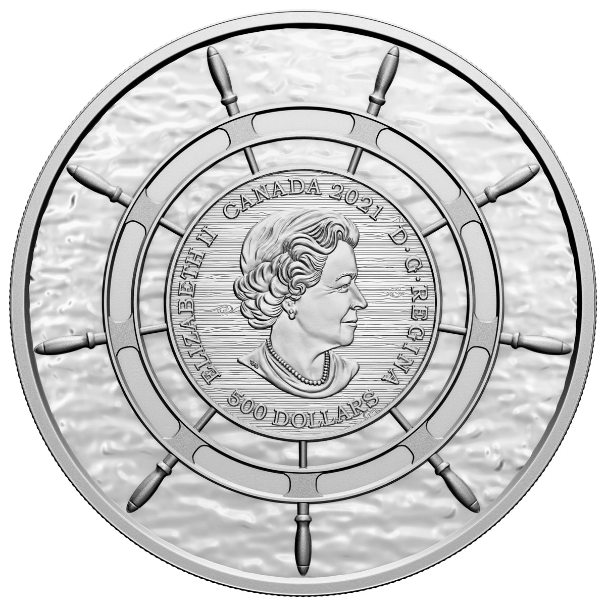 2021 $500 100th Anniversary of the Bluenose - 5-Kilo Pure Silver Coin