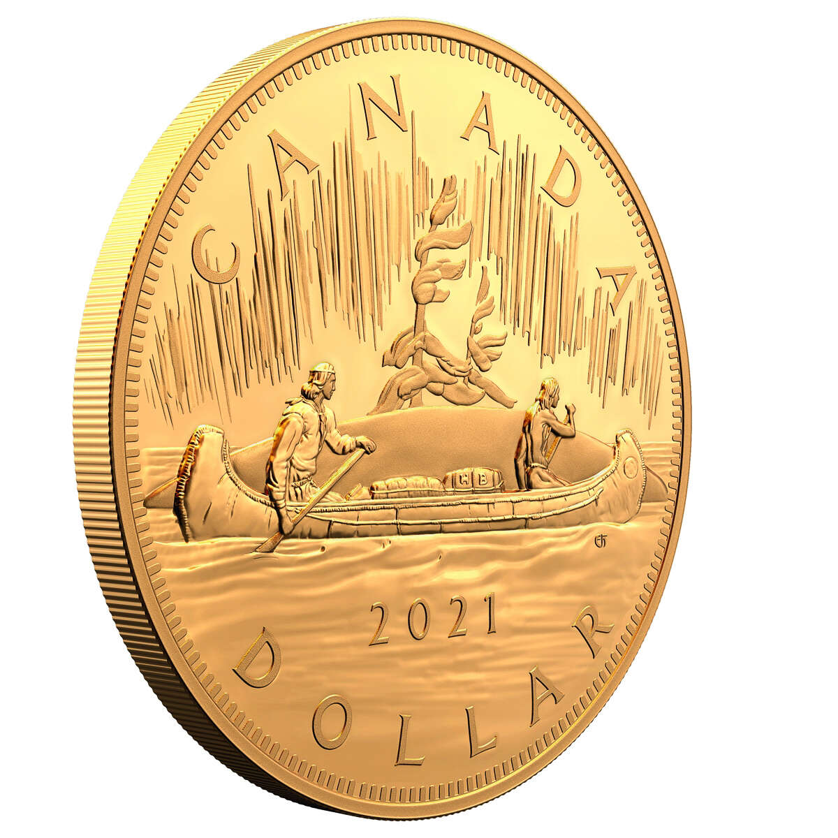 2021 $1 The Quintessential Voyageur Dollar - Pure Gold Coin