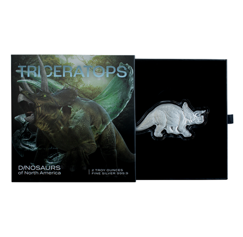 2022 $5 Dinosaurs of North America: Triceratops - Pure Silver Coin