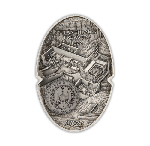 2022 The Mask of Tutankhamun - Pure Silver Shaped Coin