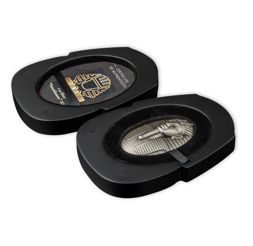 2022 The Mask of Tutankhamun - Pure Silver Shaped Coin