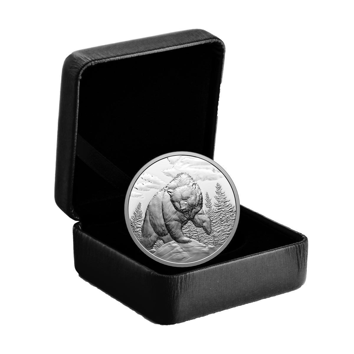 2023 $20 Great Hunters: Grizzly Bear - Ultra-High Relief Pure Silver Coin