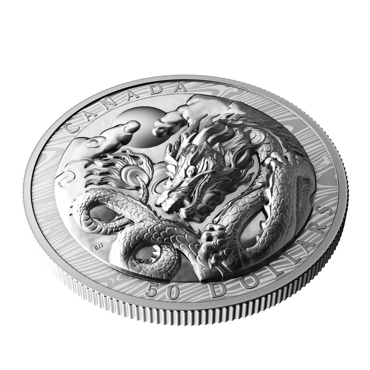2024 $50 Year of the Dragon - Pure Silver Coin