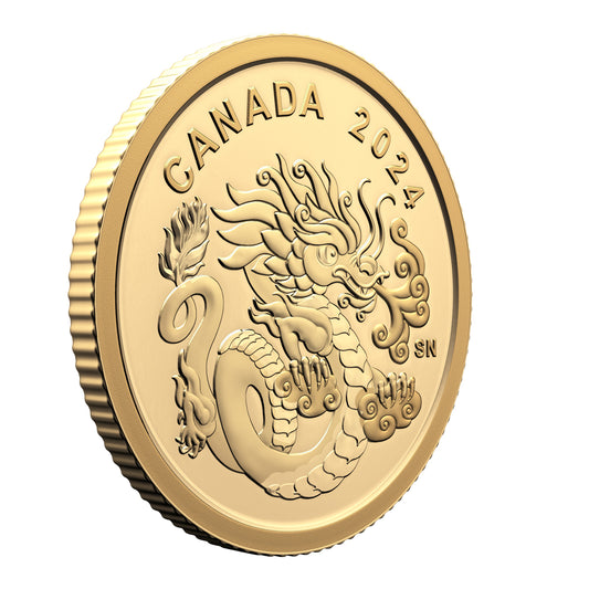 2024 $8 Spirit Dragon - Pure Gold Coin