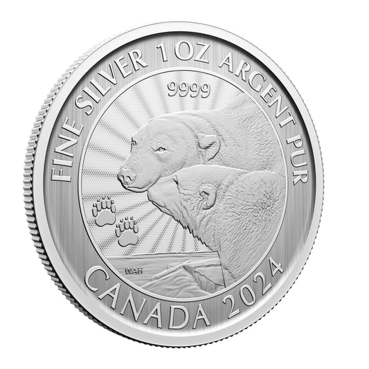 2024 $5 The Majestic Polar Bears - Pure Silver Premium Bullion Coin