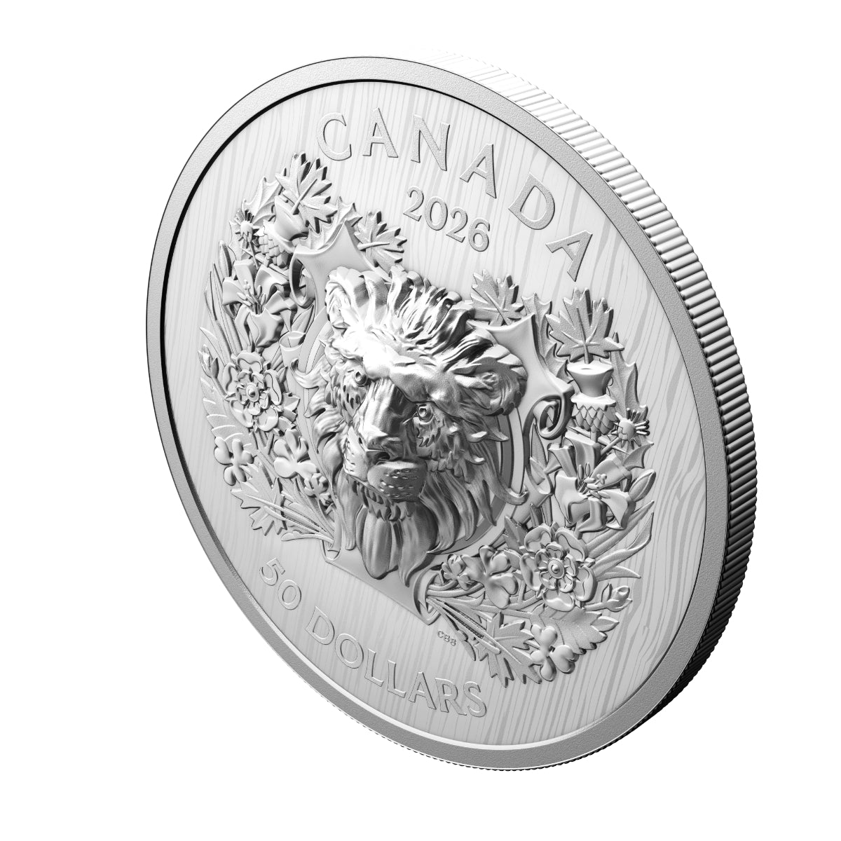 2026 $50 Heraldic Lion - Pure Silver Coin
