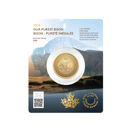 2026 $200 Our Purest Bison - Pure Gold Coin