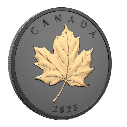2025 $20 Gilded Elegant Maple - Pure Silver Coin