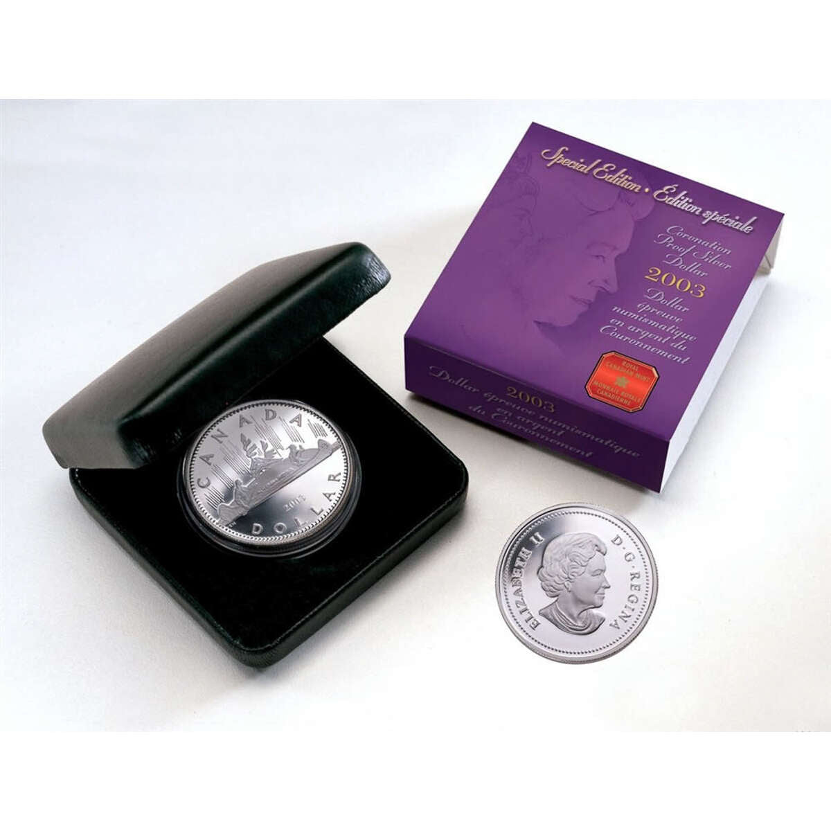 2003 $1 Coronation Elizabeth II, 50th Anniversary - Special Edition Pure Silver Dollar Proof