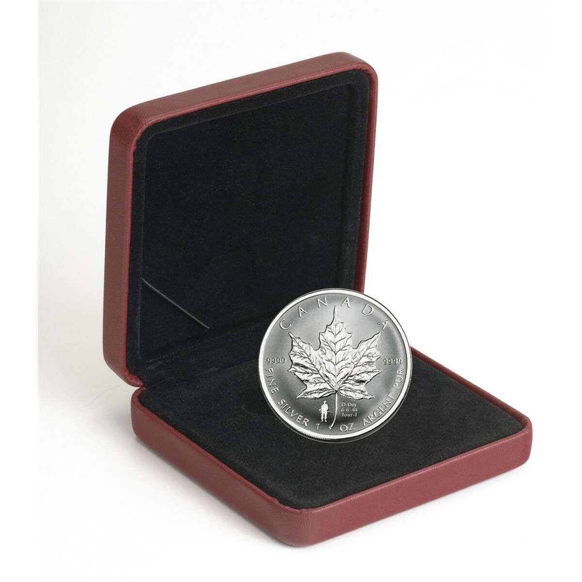 2004 $5 Silver Maple Leaf D-Day - 1 oz Pure Silver Coin