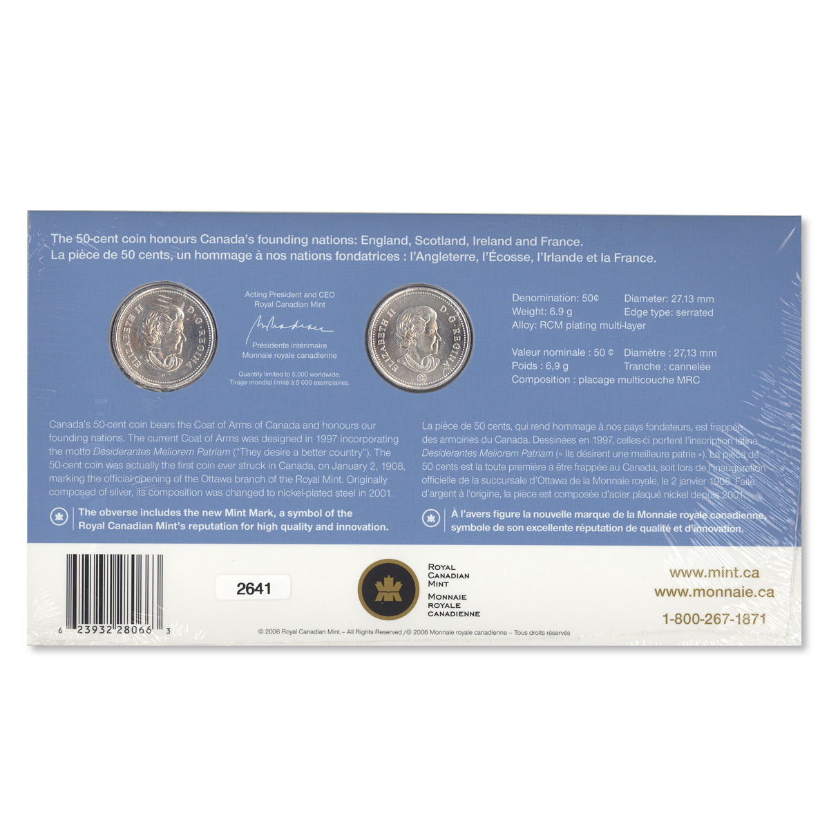 2006 50 Cent Official First Day Coin