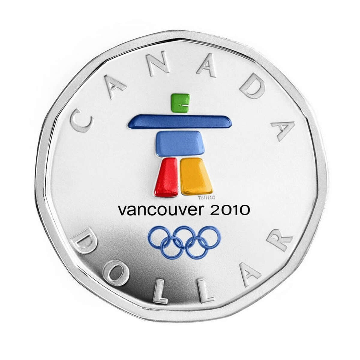 2010 $1 Vancouver Olympic Winter Games - Lucky Loonie and Puck