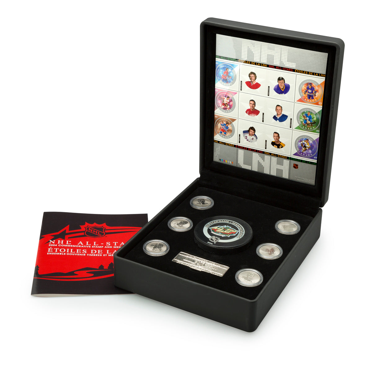 2004 NHL All-Stars Base Commemorative Stamp and Medallion Set