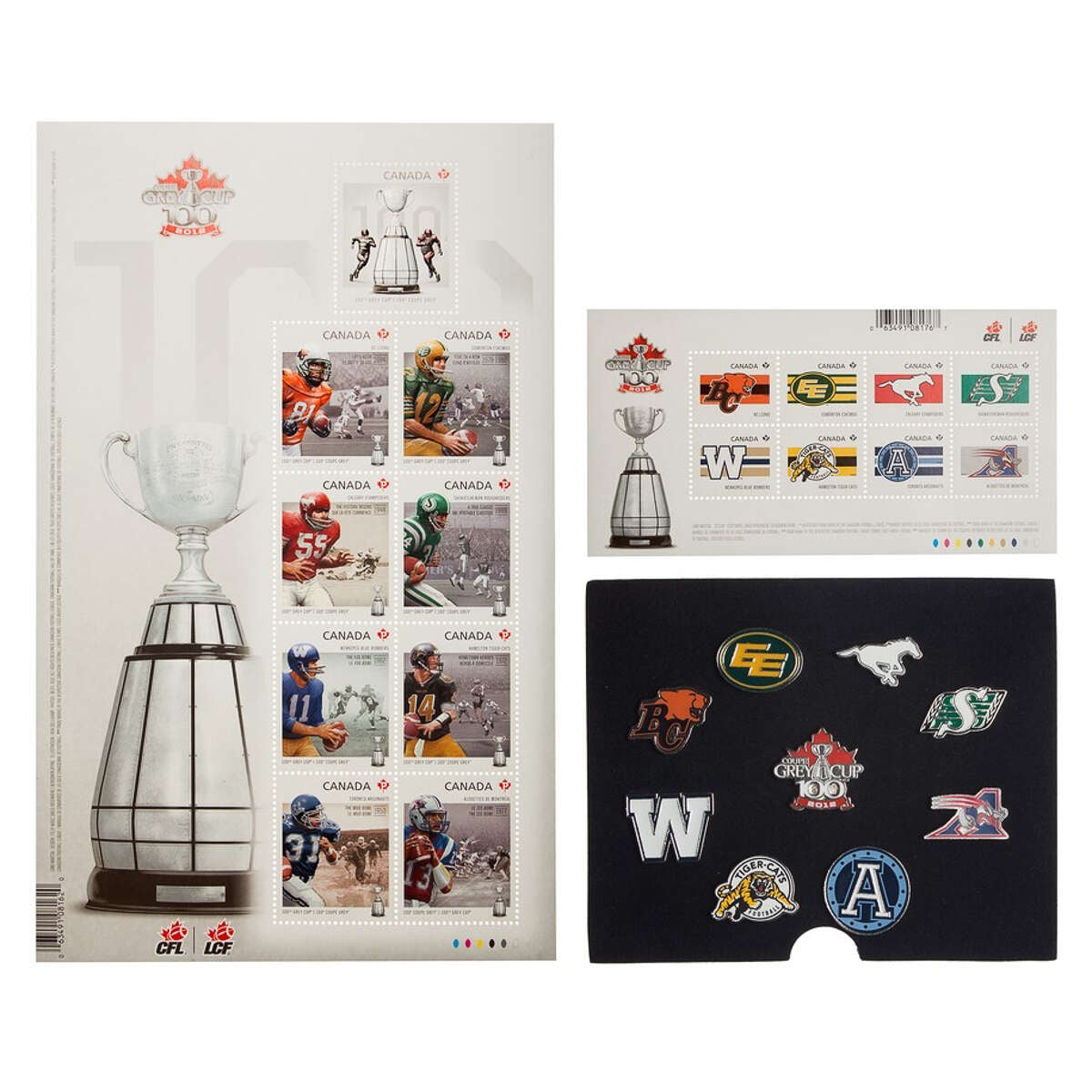 2012 CFL Ultimate Fan Set - includes Grey Cup Loonie, 1 Ounce Pure Silver CFL bar and Replica Grey Cup
