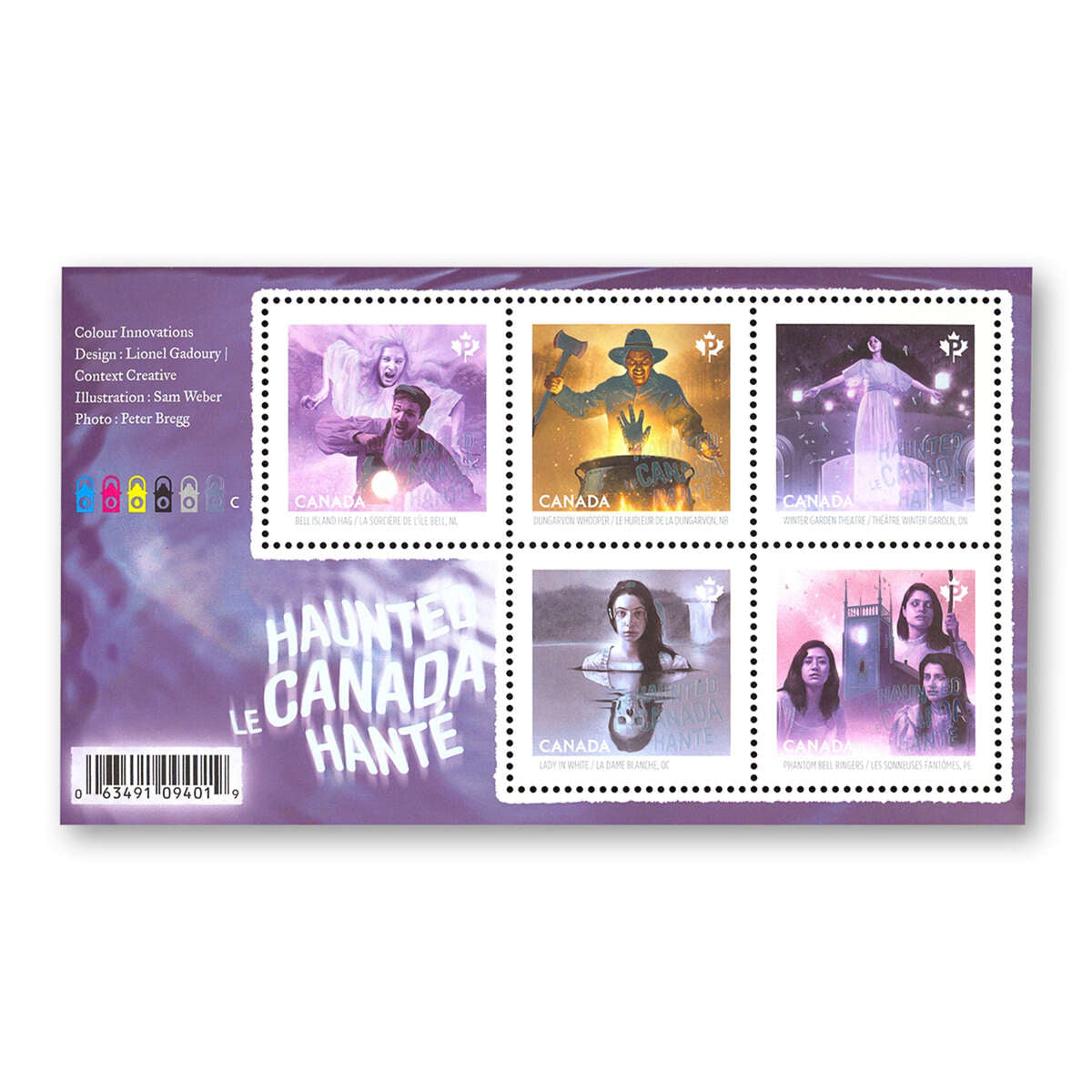 25c 2016 Haunted Canada Coin and Stamp Set