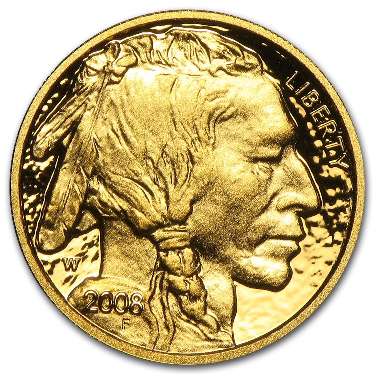US 2008W $5 American Buffalo 1/10 oz - Pure Gold Coin