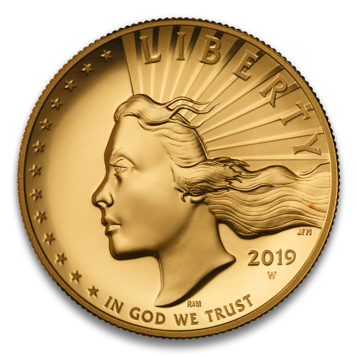 2019 $100 American Liberty High Relief - Pure Gold Coin