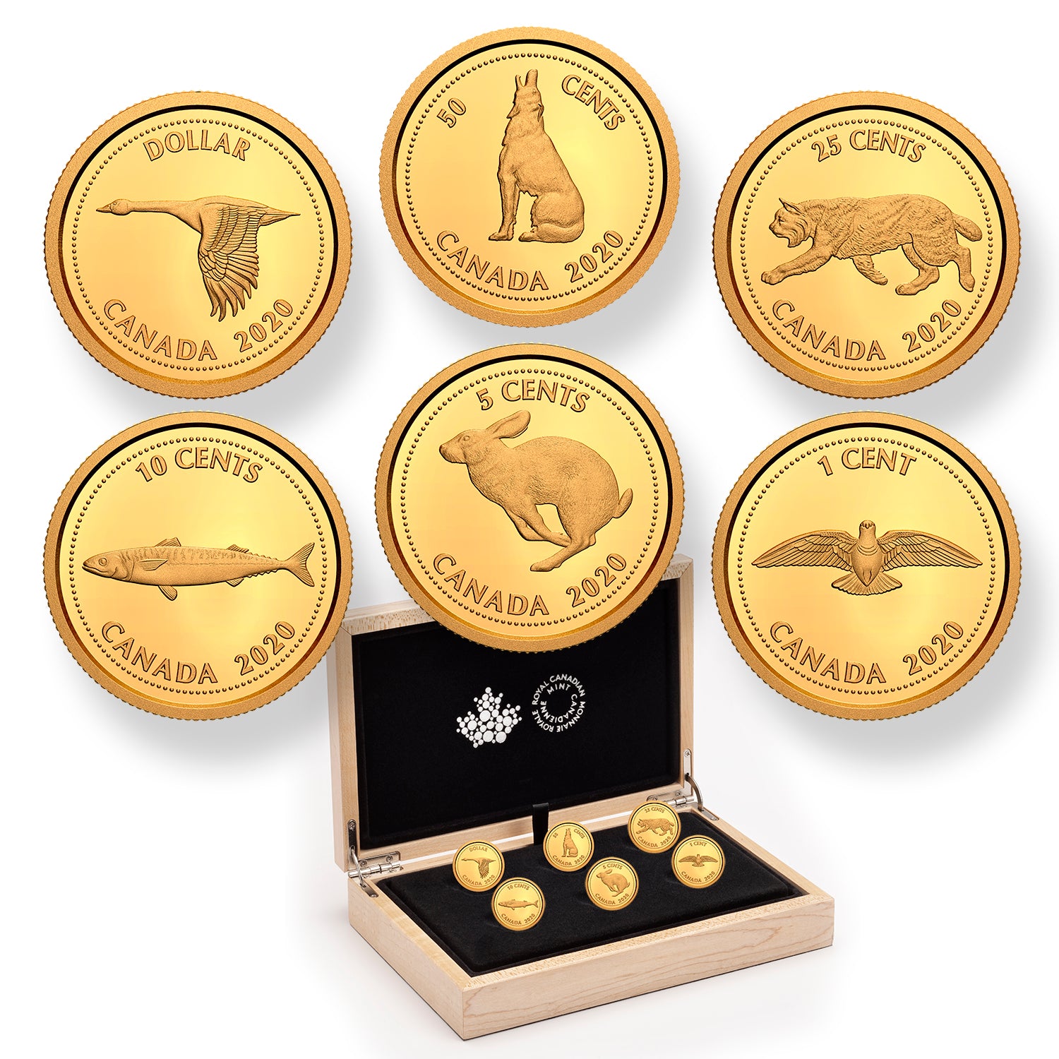 2020 Tribute to Alex Colville 1/10th oz Pure Gold 6-Coin Set