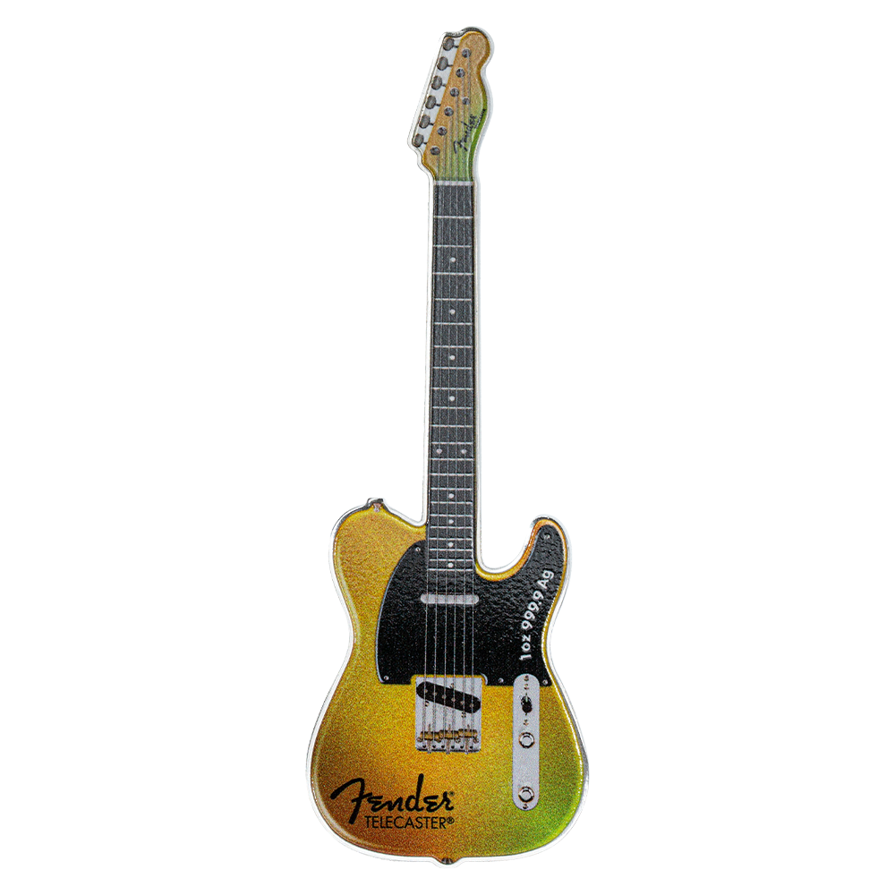 2026 $2 Fender Telecaster 75th Anniversary Mystery Box - Pure Silver Coin