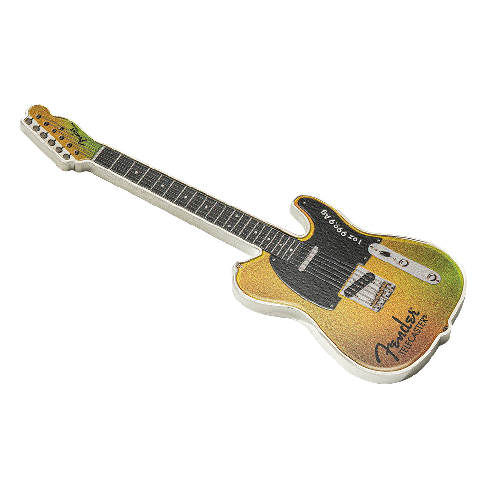 2026 $2 Fender Telecaster 75th Anniversary Mystery Box - Pure Silver Coin