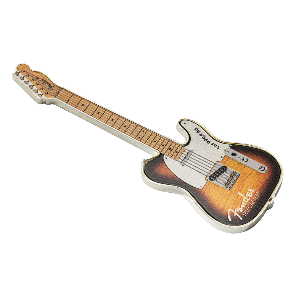 2026 $2 Fender Telecaster 75th Anniversary Mystery Box - Pure Silver Coin