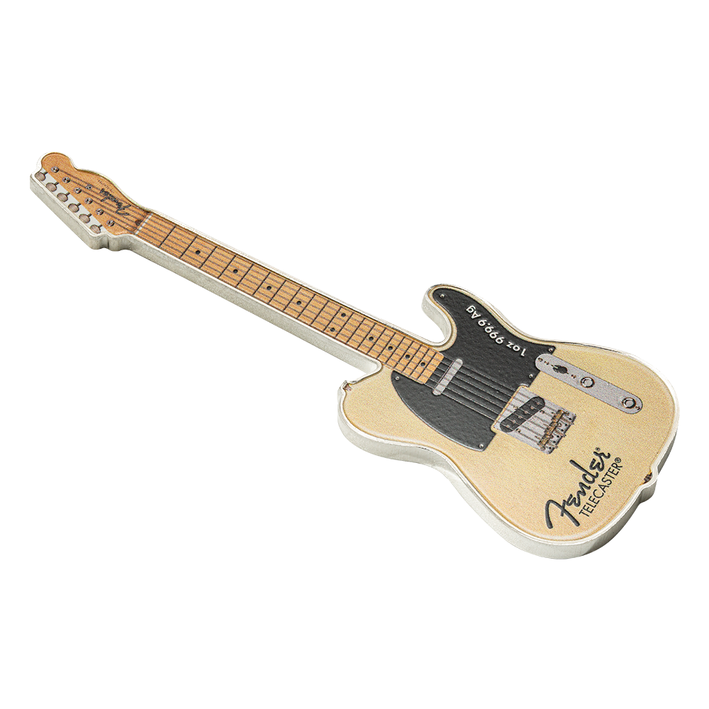 2026 $2 Fender Telecaster 75th Anniversary Mystery Box - Pure Silver Coin