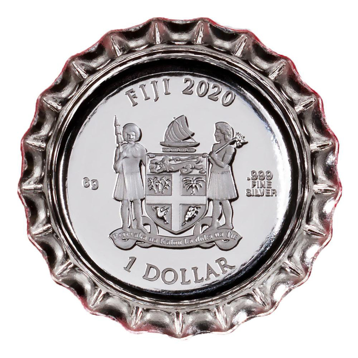 2020 $1 Coca Cola Bottle Cap World Edition: Taiwan - Pure Silver Coin