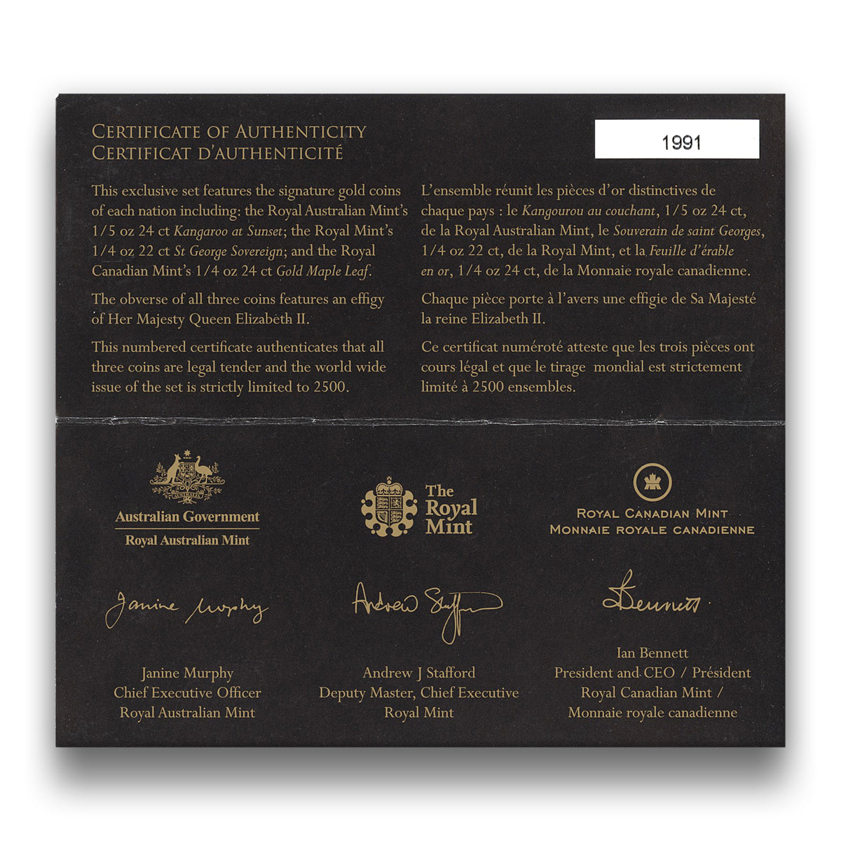 2008 Icons of the Commonwealth - 3 Coin Gold Set