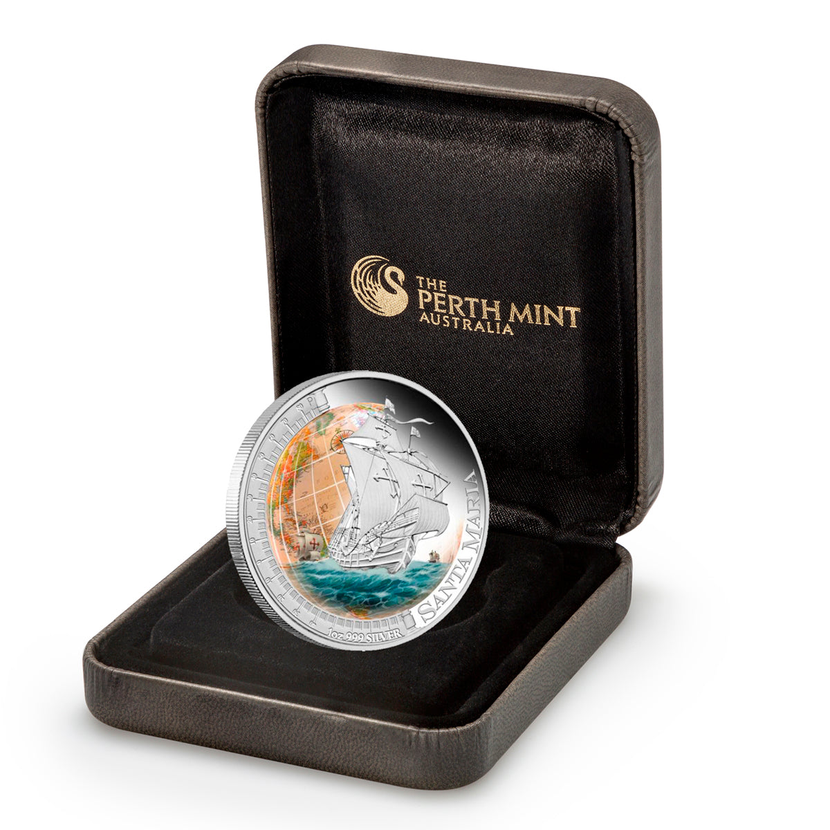 2011 $1 Ships That Changed The World: Santa Maria - Pure Silver Coin