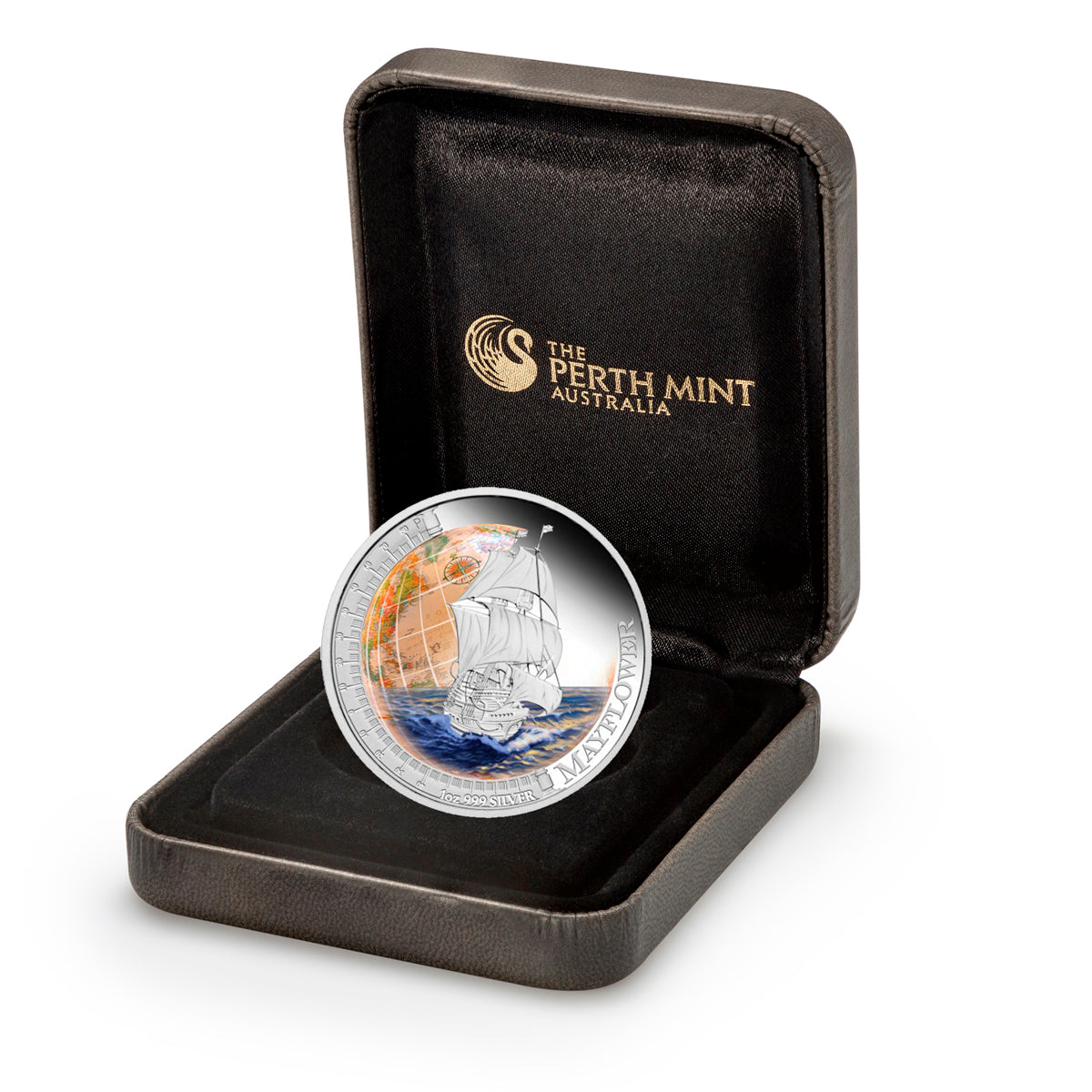 2012 $1 Ships That Changed The World: Mayflower - Pure Silver Coin