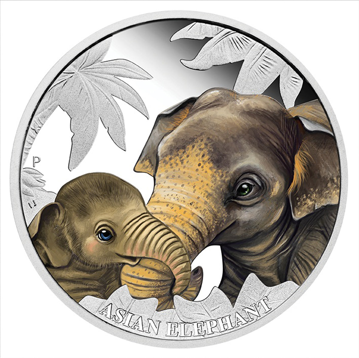 2014 50 Cent Mother's Love: Elephant - Pure Silver Coin