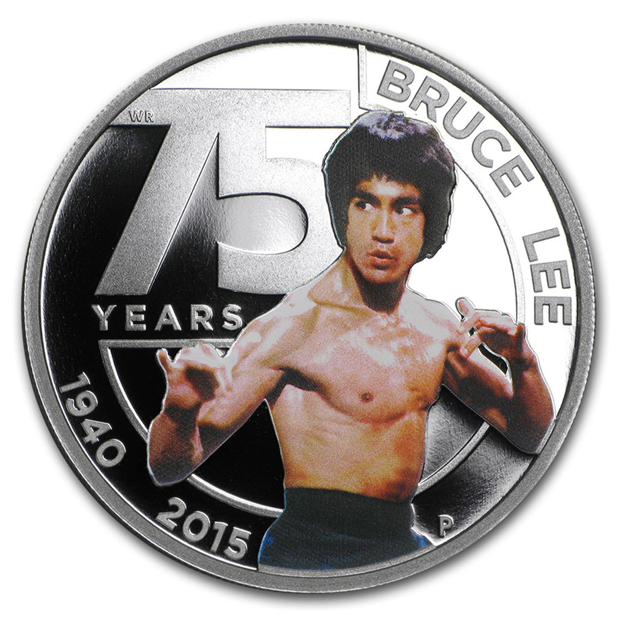 【ズッシリ重いメタル製】BRUCE LEE ブルース・リー (銀) 2015 $1 75th Anniversary of Bruce Lee - Fine Silver Coin