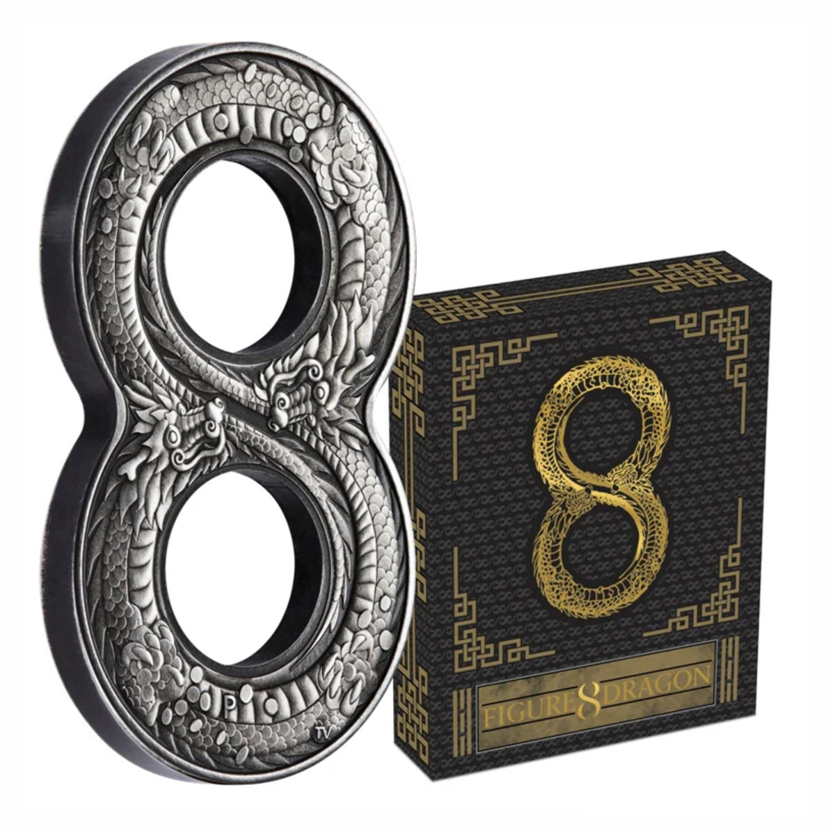 2018 $2 Figure 8 Dragon - Pure Silver Coin